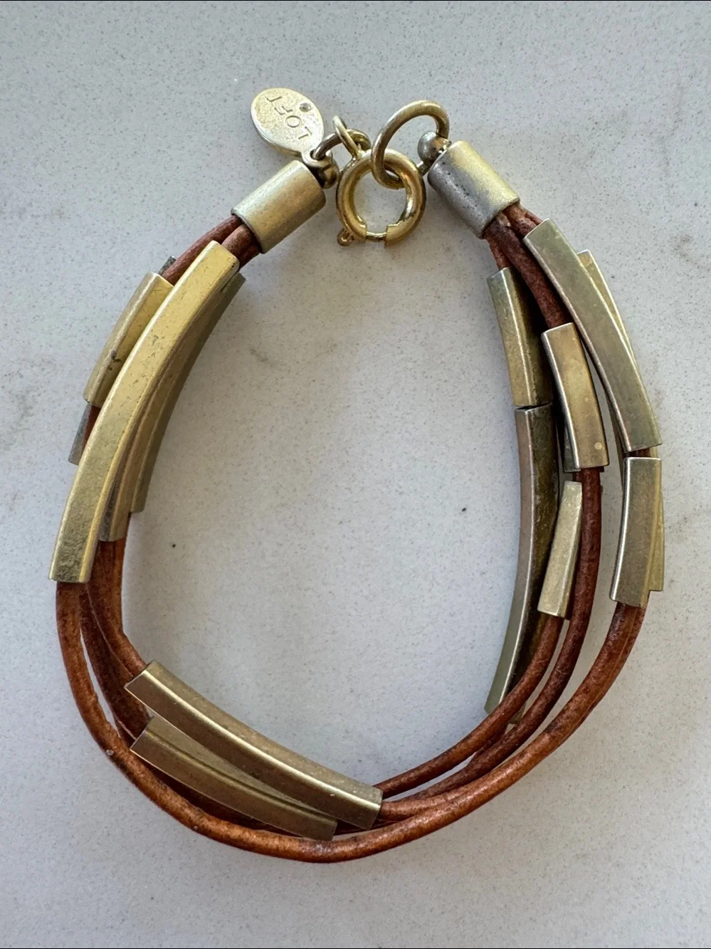 Gold and Rose Gold Multi-Strand Women's Bracelet Set of 2 NWOT